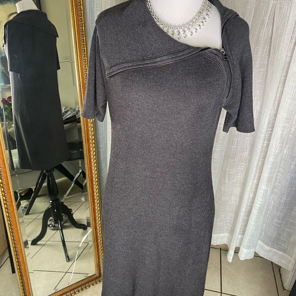 Calvin Klein Gray  Sweater Dress  Sz L